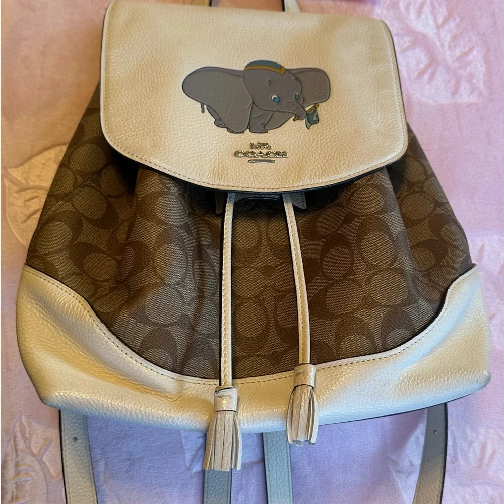 Coach x Disney Dumbo Backpack & Makeup Bag Pre owned Authentic - Picture 2 of 8